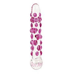 Стеклянный фаллоимитатор с рельефом Worxx Diamond Dazzler Purple, 17,5х2,8см