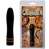 Мини-вибратор Mr. Marcus Gold Digger, черный с золотистыми кристаллами 8х1,7см