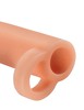 Утолщающая на 33% насадка Real Feel Enhancer XL 7' из Fanta Flesh® с петлей на мошонку, 17,8х4см