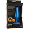 Анальная пробка Glo Thick but plug, голубая, 14,5х4,3см