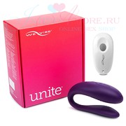 Вибратор для двоих We-Vibe Unite, 1 мотор, 10 реж., пульт ДУ, аккумулятор, силикон, 7,5см