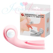 Вибронасадка Pretty Love Elisa Magic lip для оральных ласк, розовый силикон, 7,5х5,3см