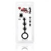 Анальная мини-цепочка All about anal, 3 шарика, черный силикон, 13,5см