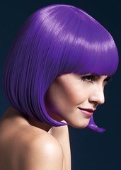 Парик Fever Elise neon-purple, sleek bob with fringe (temp до 120°C), неоново-фиолетовый, 33см