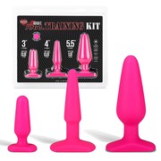Набор анальных пробочек All about anal Training Kit, розовый силикон, 7,2/11/13,6см