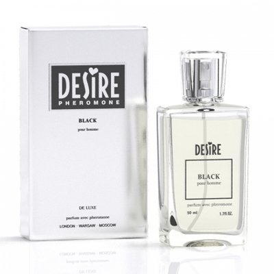 Мужские духи с феромонами Desire Black De Luxe, восточный аромат, 50мл