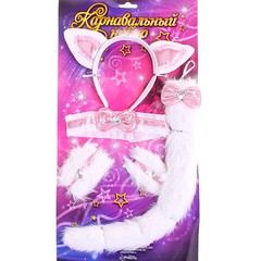 Игривый костюм Белая пушистая кошечка, OS(42-48р)