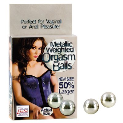 Металлические вагинальные шарики Orgasm Balls, 2х64г/2,5см