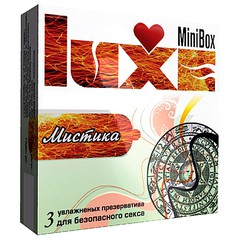 Презервативы Luxe MiniBox Мистика пупырчатые в смазке 180х52, 1уп/3шт, годен до 09.24г