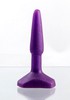 Блестящая фиолетовая анальная пробочка BackDoor Small для начинающих, 11,9х2,2см