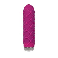 Мини-вибратор Key™ Charms Petite Massager Lace, 5 режимов, розовый силикон, 9,8х2,5см
