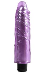Фиолетовый гелевый вибратор Jelly Gems №2 purple, 19см