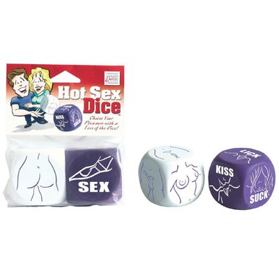 Секс-кубики антистресс Hot Sex Dice™ (действие, место) с картинками, 2шт, 5,5x5,5см