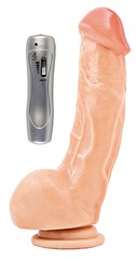 Вибратор RealStick-121, 3 режима, телесный, 19,5х4,8см