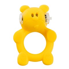 Виброкольцо Beasty Toys Brutal Bear, желтый силикон, 2см