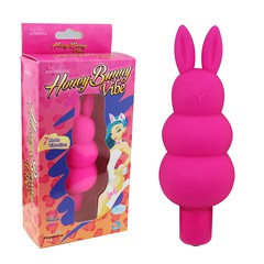 Вибратор д/клитора Honey Bunny Vibe, 7 реж, розовый силикон, 11,5х4см
