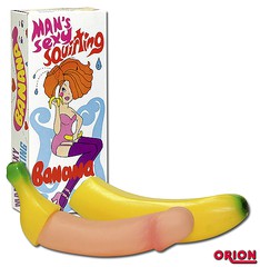 Брызгающий фаллоимитатор Man's sexy squirting Banana (банан), 18см
