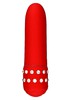 Вибратор Diamond Red Petit со стразами, красный, 11х2,5см (уценка, покрытие)