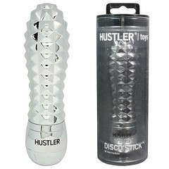 Ребристый вибратор Disco Stick 5", серебристый, 12х3см
