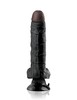 Вибратор Real® feel deluxe №7 (9' Fanta Flesh®) на присоске, черный, 23,5х5,2см