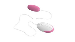 Виброяйцо Vibrating Egg розово-белое, 7 режимов, 5см