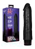 Мягкий и гибкий вибратор 8' Thick realistic dildo с венками, черный, 20х3,5-4,2см
