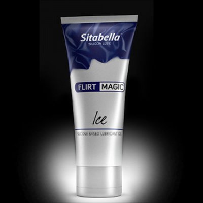 Смазка силиконовая Flirt Magic ice с розмарином, мятой, шалфеем - пролонгатор, 75мл