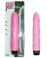 Мягкой силиконовый вибратор с рельефом Pure™Vibes 17см