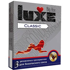 Презервативы Luxe BigBox Classic, гладкие в смазке, 180х52, 1уп/3шт, годен до 12.24г
