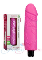Вибратор Shots Toys Big size Realistic skin, 10 режимов, розовый, 21х5см