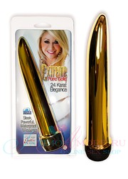 Мощный вибратор Extreme Pure Gold™ 24 Karat Elegance, золотистый, 19х2,7-3,1см