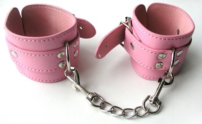 Светло-розовые наручники Notaby BDSM на ремешках