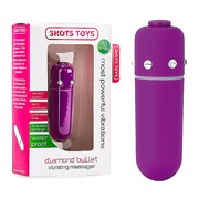 Вибропуля diamond massager с кристаллами, 10 реж, фиолетовая, 5,5х1,8см (уценка)