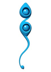 Тихие вагинальные шарики Gi-Gi Emotions, голубой силикон, D3,5см/90г