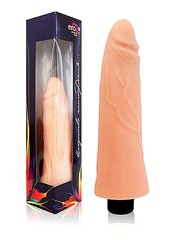 Силиконовый вибратор Silicone toys Den, телесный, 18,5х3,5-4,5см