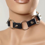 Ошейник Sitabella® BDSM с кольцами, натуральная кожа