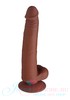 Фаллоимитатор Seducer Long John 7" на присоске, коричневый силикон, 20х4см