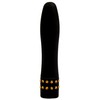 Мини-вибратор Mr. Marcus Gold Digger, черный с золотистыми кристаллами 8х1,7см