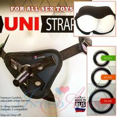 Трусики-джоки Uni Strap для страпона, крепление штырек (аналог Vac-U-Lock)/ кольцо, черные