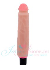 Вибратор Realistic cock vibe из киберкожи, телесный, 25,5х4-5см