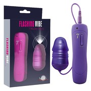 Вибро-яйцо с подсветкой Flashing Vibe Gland, фиолетовое, 7 режимов, 6х3см