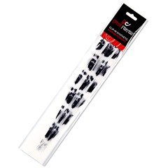 Шелковистые локоны Clip-In из модакрила (на гребне), черно-белая панда, 2х30см