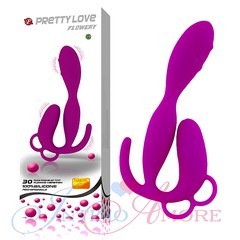 Мощный G-вибратор Pretty Love Flowery, 30 режимов, 3 мотора, силикон, аккумулятор, 21,5х3,6см