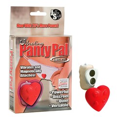 Вибратор на трусики Panty Pal с магнитом, красное сердце, 4х2см
