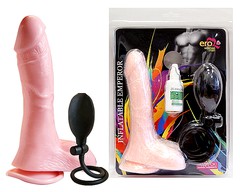 Расширяющийся фаллос-реалистик Inflatable Emperor на присоске 17,5х4,3см