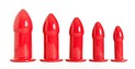 Набор анальных втулок Toyfa Black&Red, красный, 8,5-12,5см