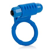 Синее эрекционное вибро-кольцо Lia® Magic Ring, 10 режимов, 3,5см