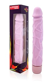 Вибратор из силикона с венками "Realistic cock vibe", 21х3,7 см.