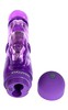Фиолетовый вибратор со стимулятором-зайчиком True Love Honey Bunny, 20,5х4см