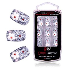 Акриловые типсы Picanto с аппликацией и стразами, 24шт